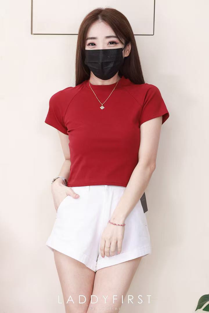 【T80792】【直播间搭配款】独家爆款高品质纯棉弹力圆领短袖简约日常百搭款上衣 #衣柜必入手百搭款 ❤❤【A-R3-C2】