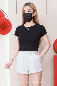 【S9045】独家爆款卫衣棉松紧腰弹力日常休闲百搭短裤，有口袋 ❤️❤️ #休闲百搭 🔥🔥 【B-R3-C3】