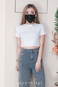 【L98655】独家爆款高品质COTTON JEANS牛仔弹力收口束脚高腰休闲百搭长裤，有口袋 ❤️❤️ #牛仔弹力面料【A-R3-C1】