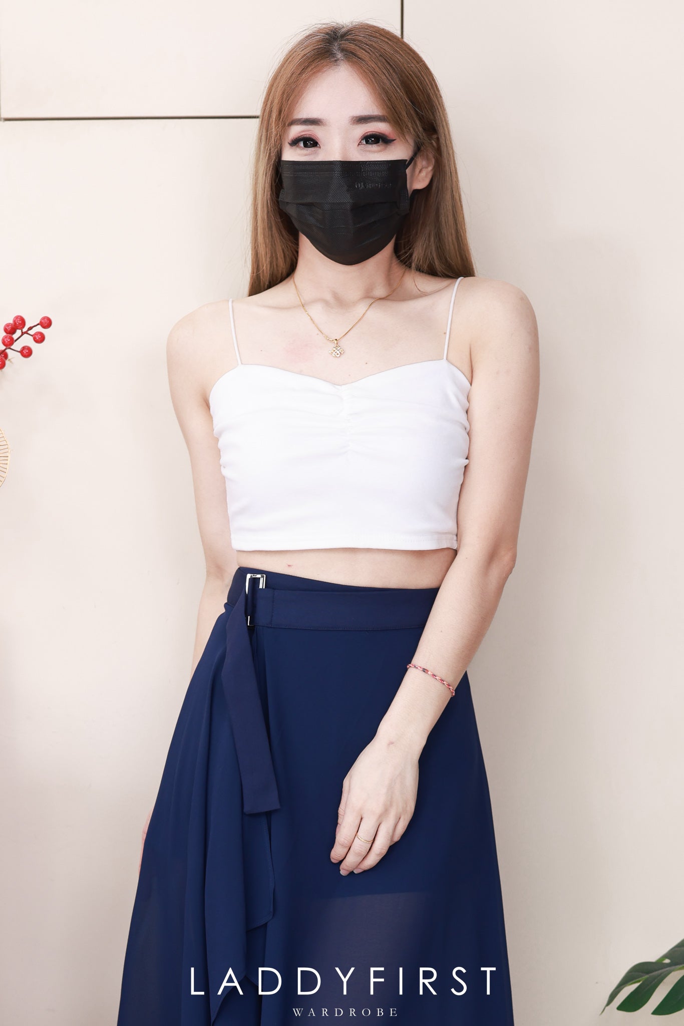 【L50013 / 16054】高品质假两件内层西装短裤拼接雪纺网纱裤裙 ❤️❤️