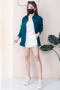 【T80340】＊订单不断＊ 独家爆款高品质韩式宽松版多巴胺色系翻领长袖西装衬衫上衣❤️【A-R1-C5】