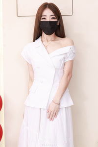 【SS99044】高品质御姐风气质西装拼接网纱套装 V翻领西装上衣➕网纱长裙 ❤️❤️ 【A-R2-C5】