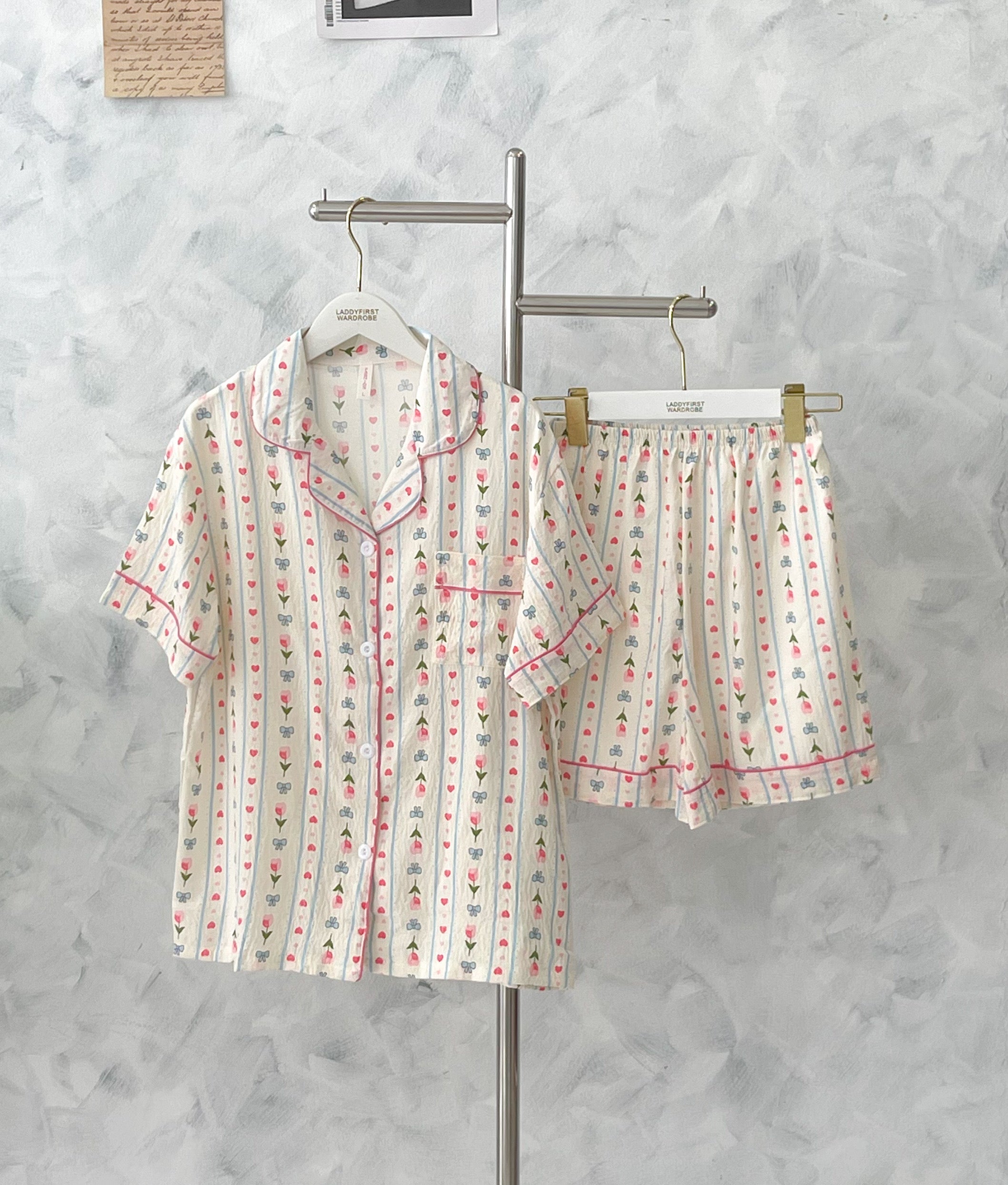 【SW267】高品质可爱甜美风三件套家居睡衣套装 上衣➕短裤➕长裤❤️❤️