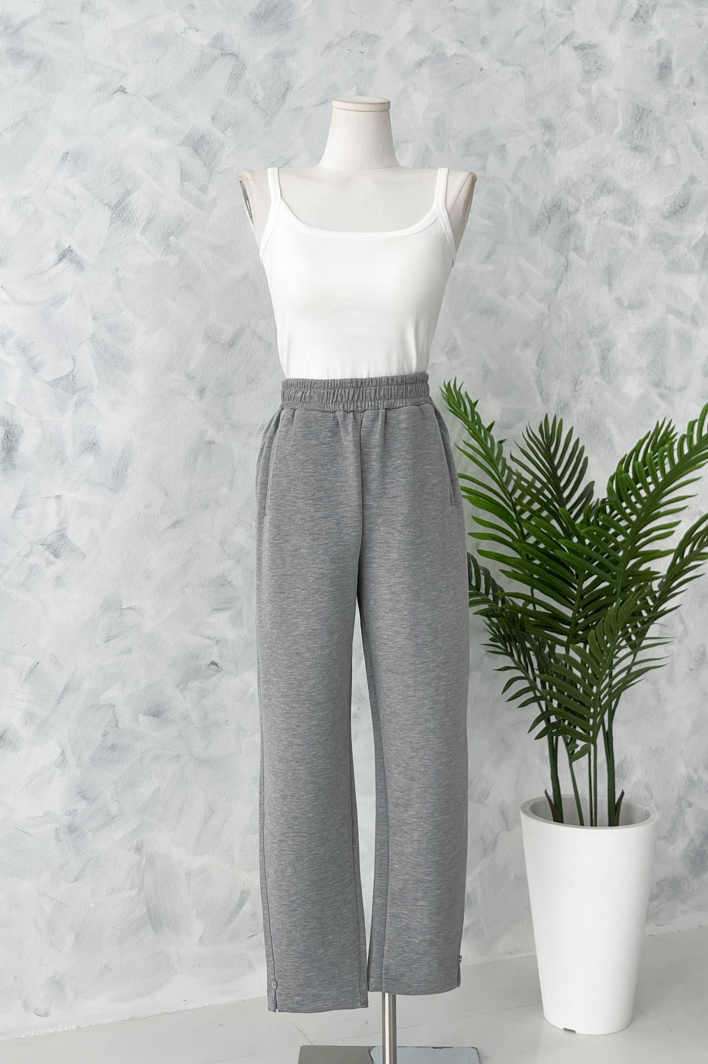 【L1191-1】⚡补货预订款⚡高品质空气棉松紧腰弹力运动休闲长裤，有口袋 ❤️❤️