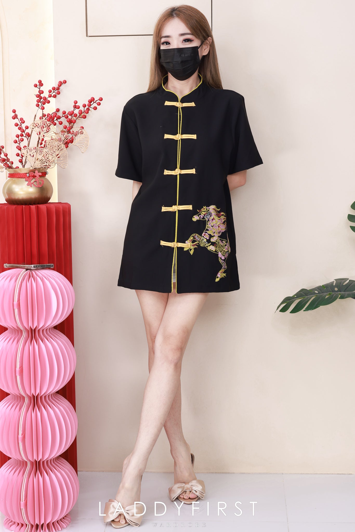 【T55353】【补厂家现货⚡️⚡️】高品质【男装】高端大气重工刺绣奔腾马图国风唐装提花旗袍上衣 ❤❤