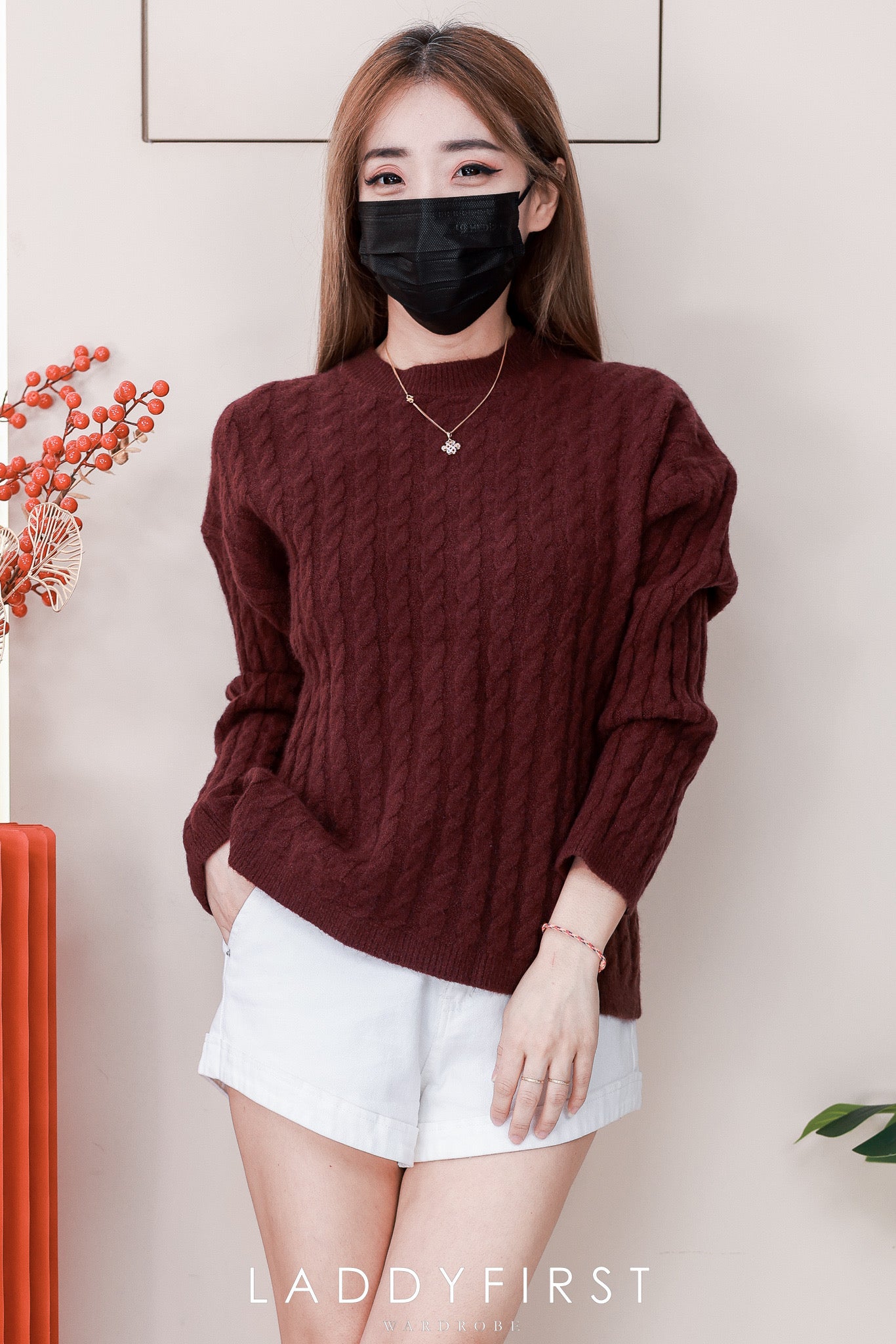 【T6886】高品质宽松版欧美极简简约针织长袖上衣 ❤❤