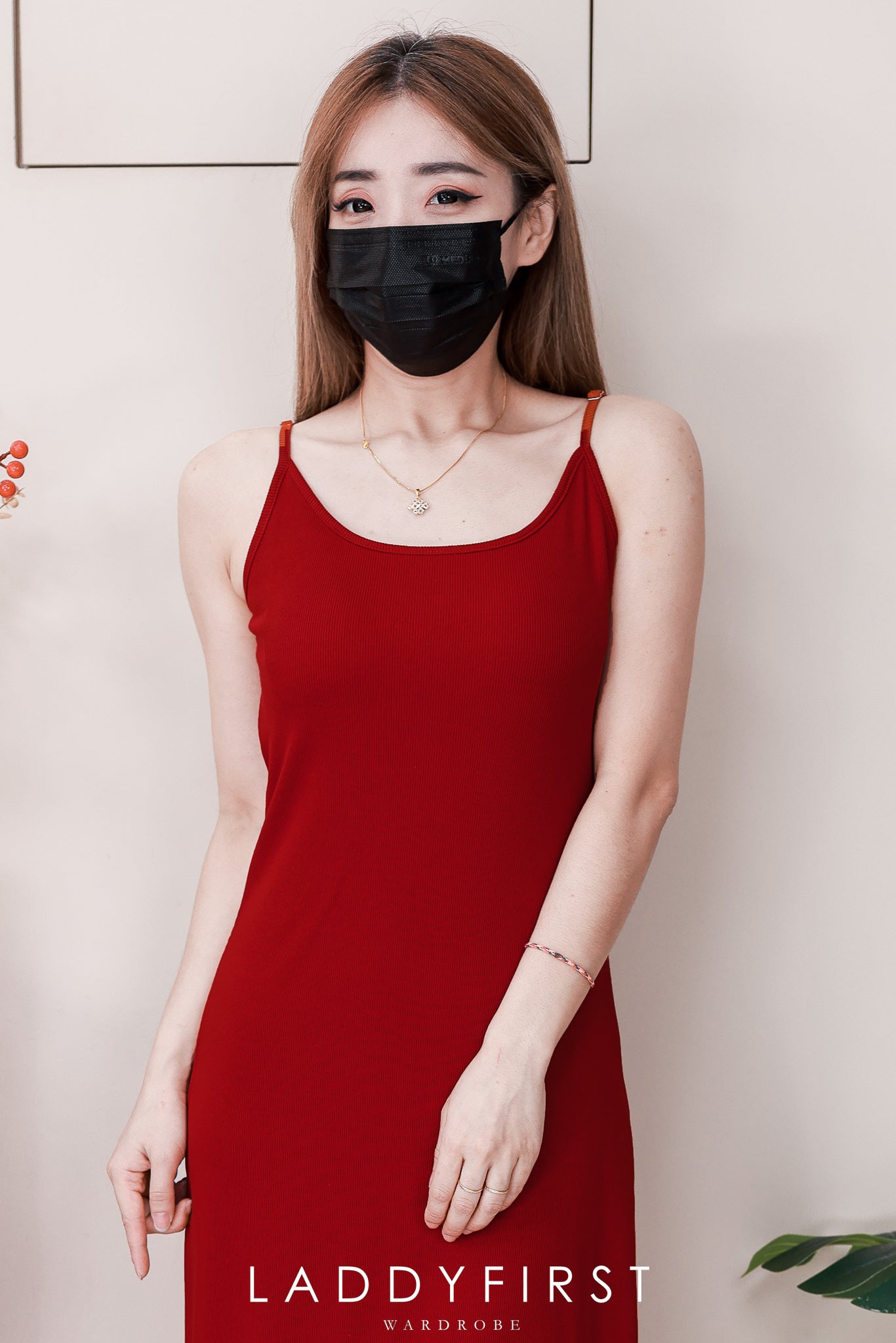 【D82702】高品质带胸垫自调无袖肩带螺纹弹力慵懒休闲风百搭连身裙子 ❤❤