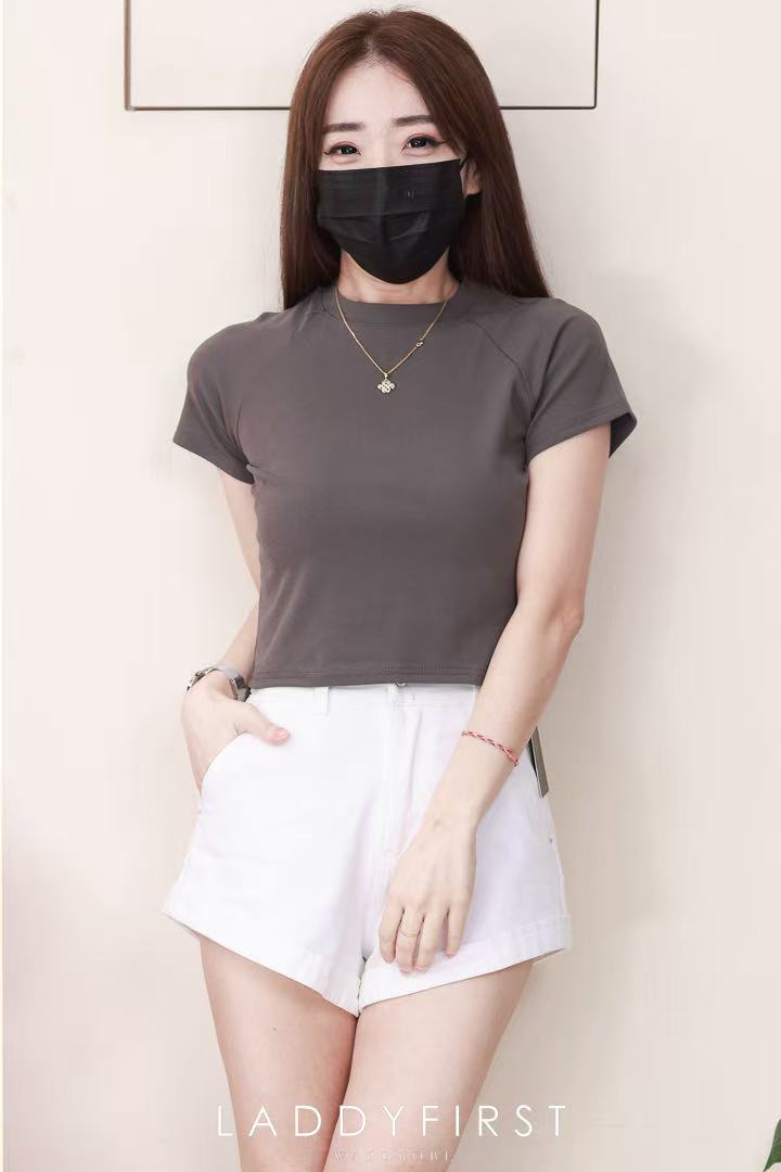 【T80792】【直播间搭配款】独家爆款高品质纯棉弹力圆领短袖简约日常百搭款上衣 #衣柜必入手百搭款 ❤❤【A-R3-C2】