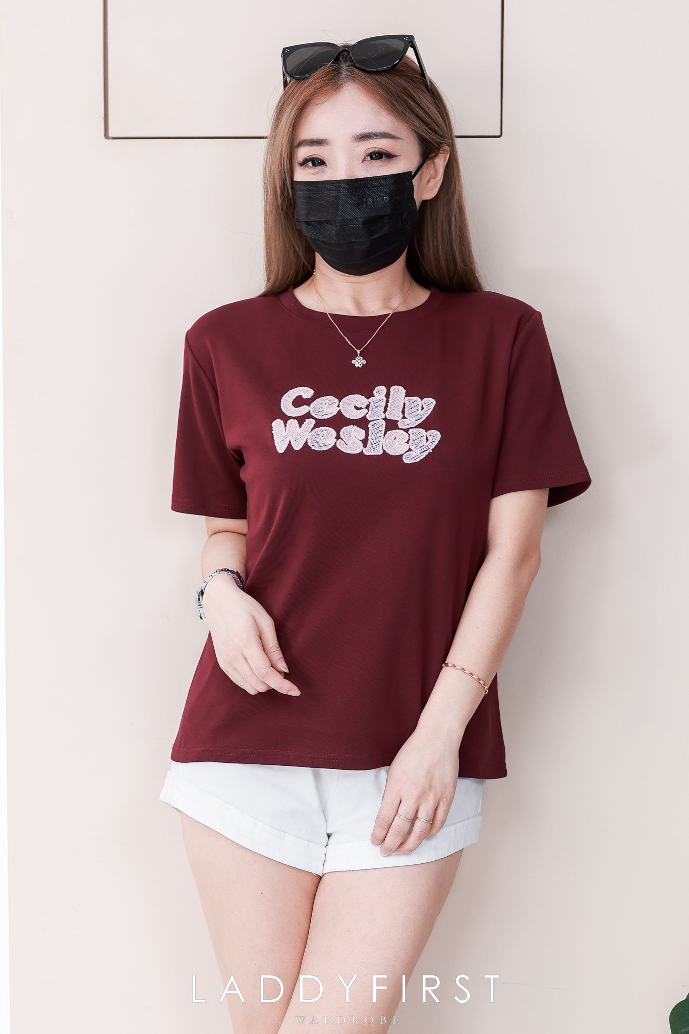 【T8055】高品质纯棉弹力圆领短袖毛绒刺绣字母日常简约休闲百搭上衣 ❤❤ 【A-R2-C6】