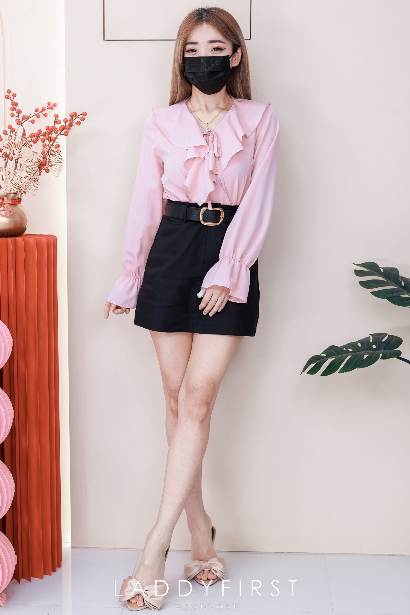 【S82794】高品质显腰显瘦简约西装A字高腰百搭裙子，内层有里布短裤，配送腰带有口袋 ❤️❤️