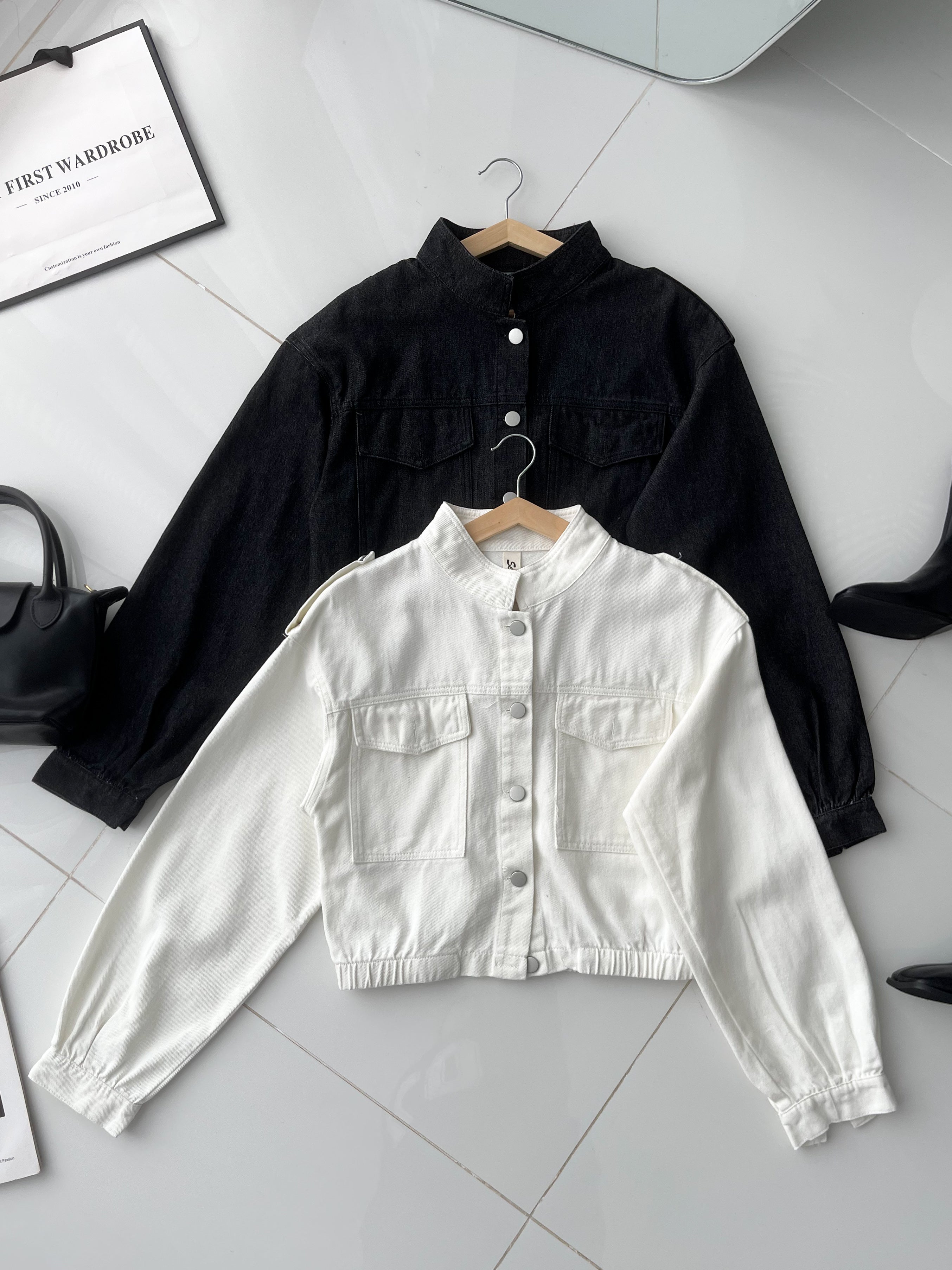 【JK82761】高品质韩版气质牛仔简约牛仔长袖外套 ❤❤