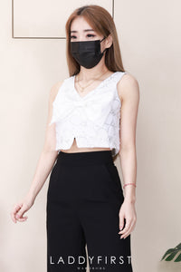 【T25258】高品质优雅甜美风亮片花朵拼接蝴蝶结设计时尚套装 ❤❤【B-R1-C6】