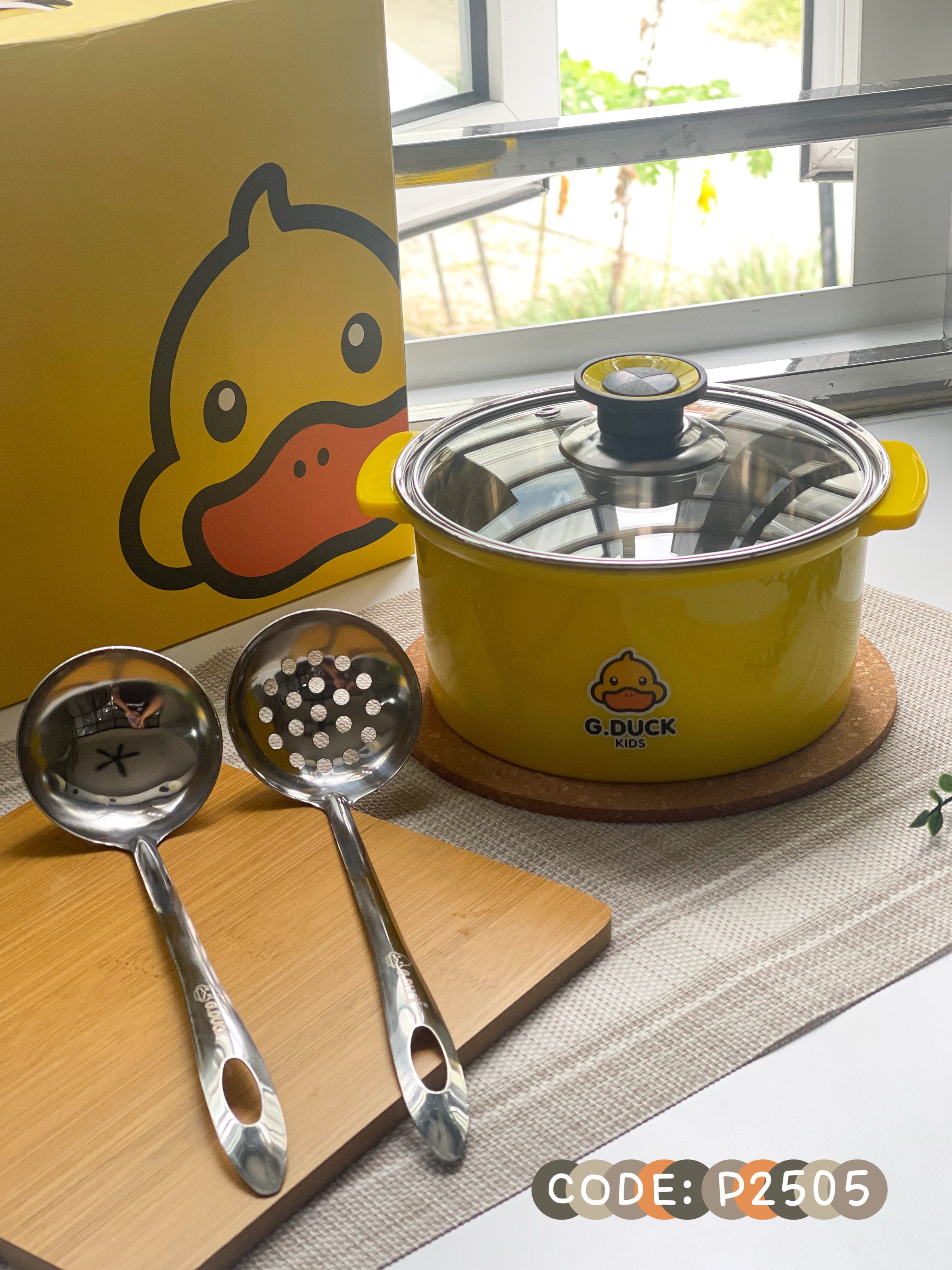 【P2505】爆品小黄鸭系列 🐥 高颜值多用途单人火锅套装 ❤️