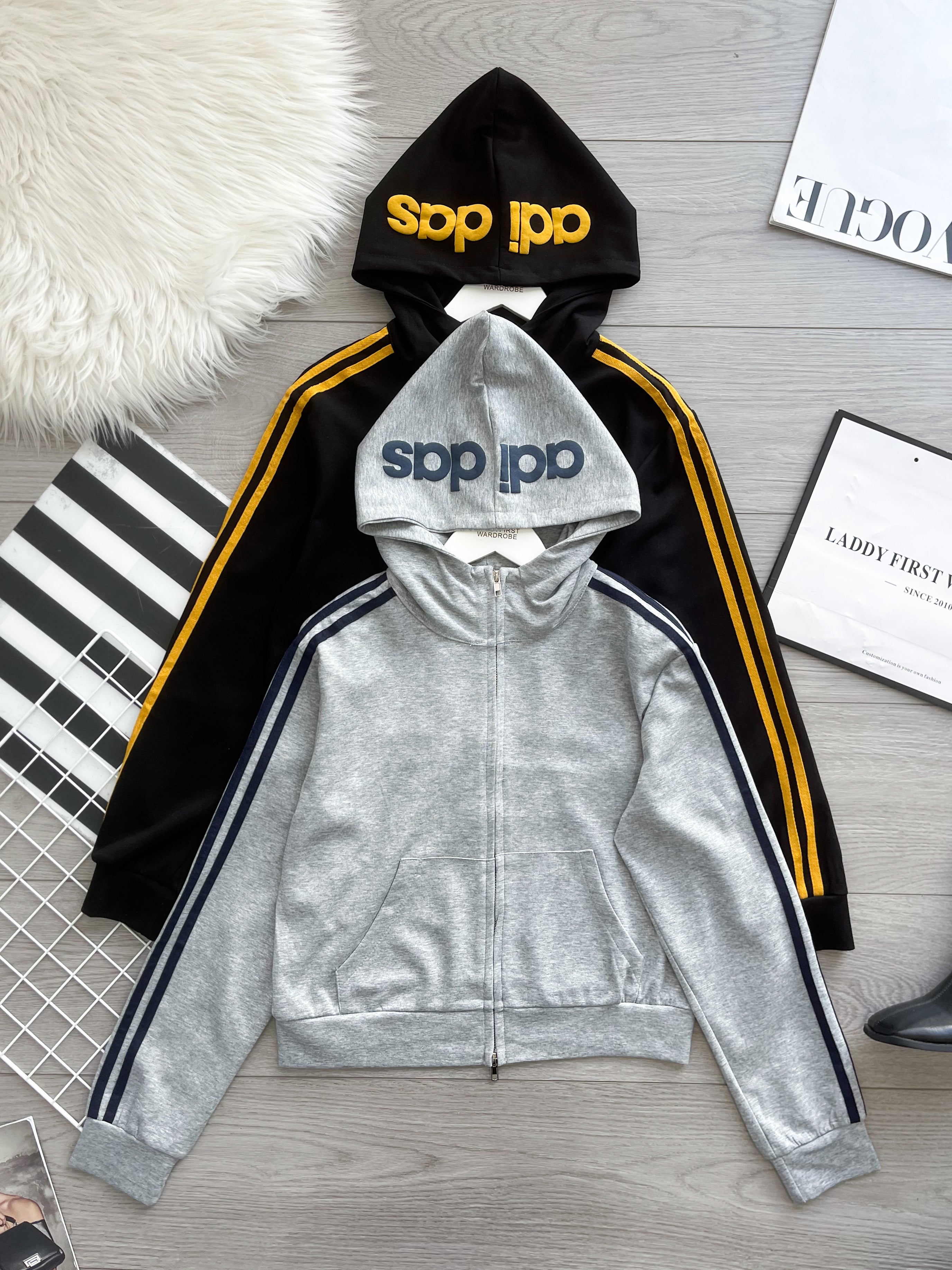 【JK25210】高品质adidas气质感连帽长袖休闲运动外套 ❤❤