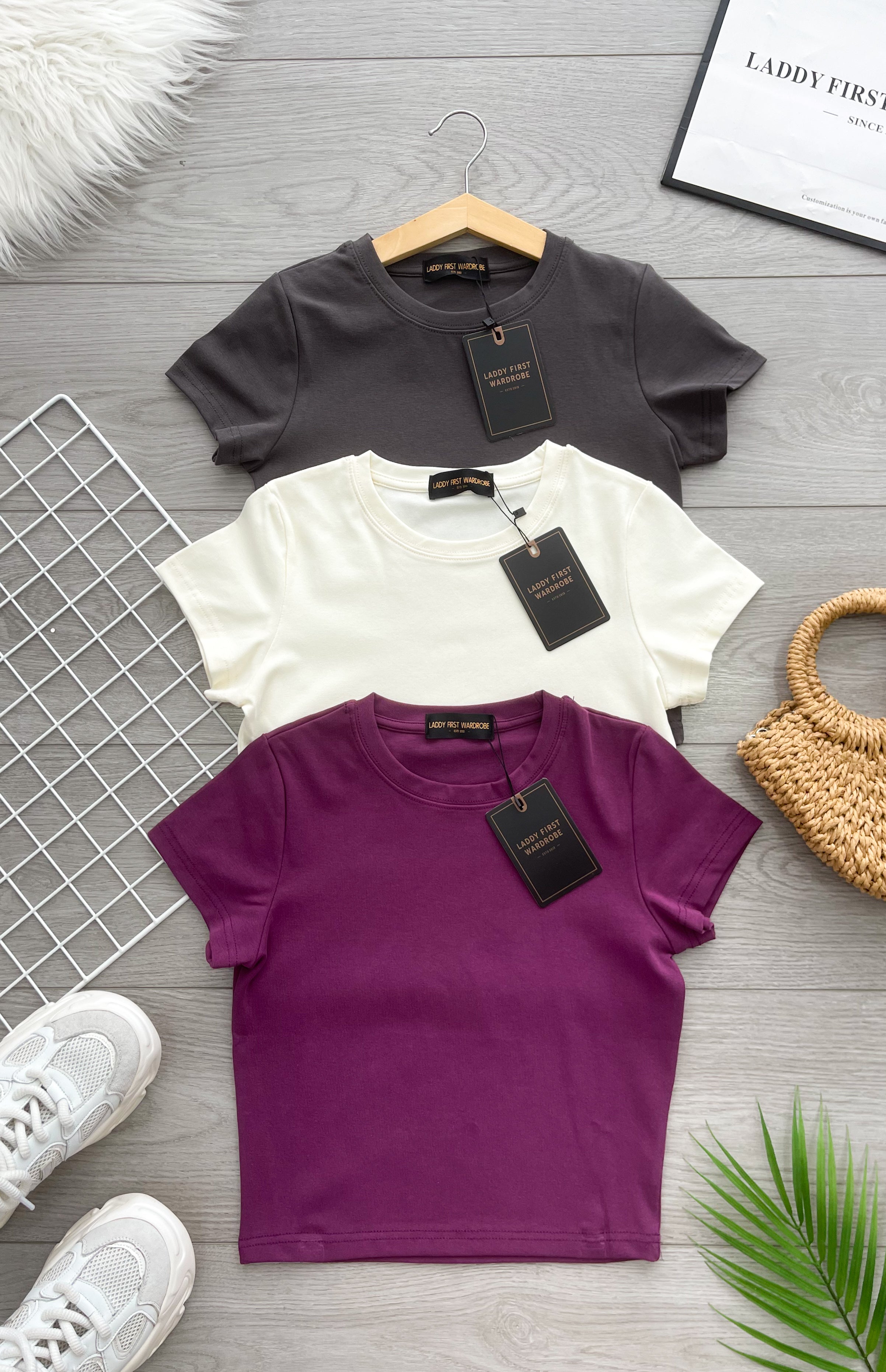 【T009-1】⚡补货预订款⚡高品质纯棉弹力圆领短袖日常简约休闲百搭上衣 ❤️❤️