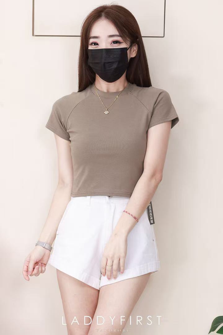 【T80792】【直播间搭配款】独家爆款高品质纯棉弹力圆领短袖简约日常百搭款上衣 #衣柜必入手百搭款 ❤❤【A-R3-C2】