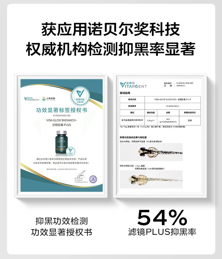 【P700】💥新会员限时专享💥✨瑕疵换皮亮✨ VIDA GLOW 美白胶囊 + 滤镜胶囊PLUS 💛