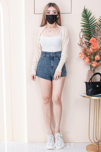 【S6160】高品质COTTON JEANS牛仔弹力日常简约高腰百搭短裤，有口袋 ❤️❤️ 【A-R2-C5】