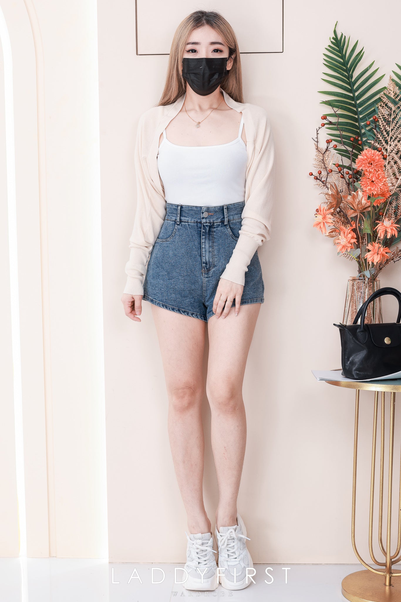 【S6160】高品质COTTON JEANS牛仔弹力日常简约高腰百搭短裤，有口袋 ❤️❤️ 【A-R2-C5】