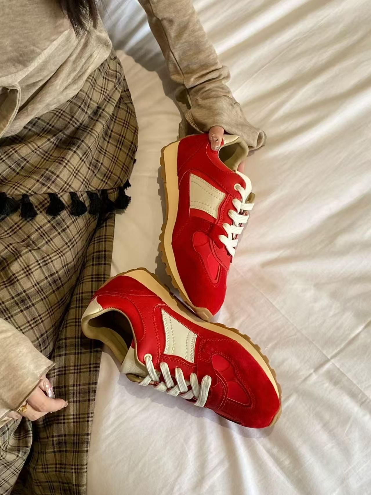 【R3211-5】🔅精选预售款🔅 高质量街头风极简百搭软底复古真皮休闲阿甘鞋子 ❤️