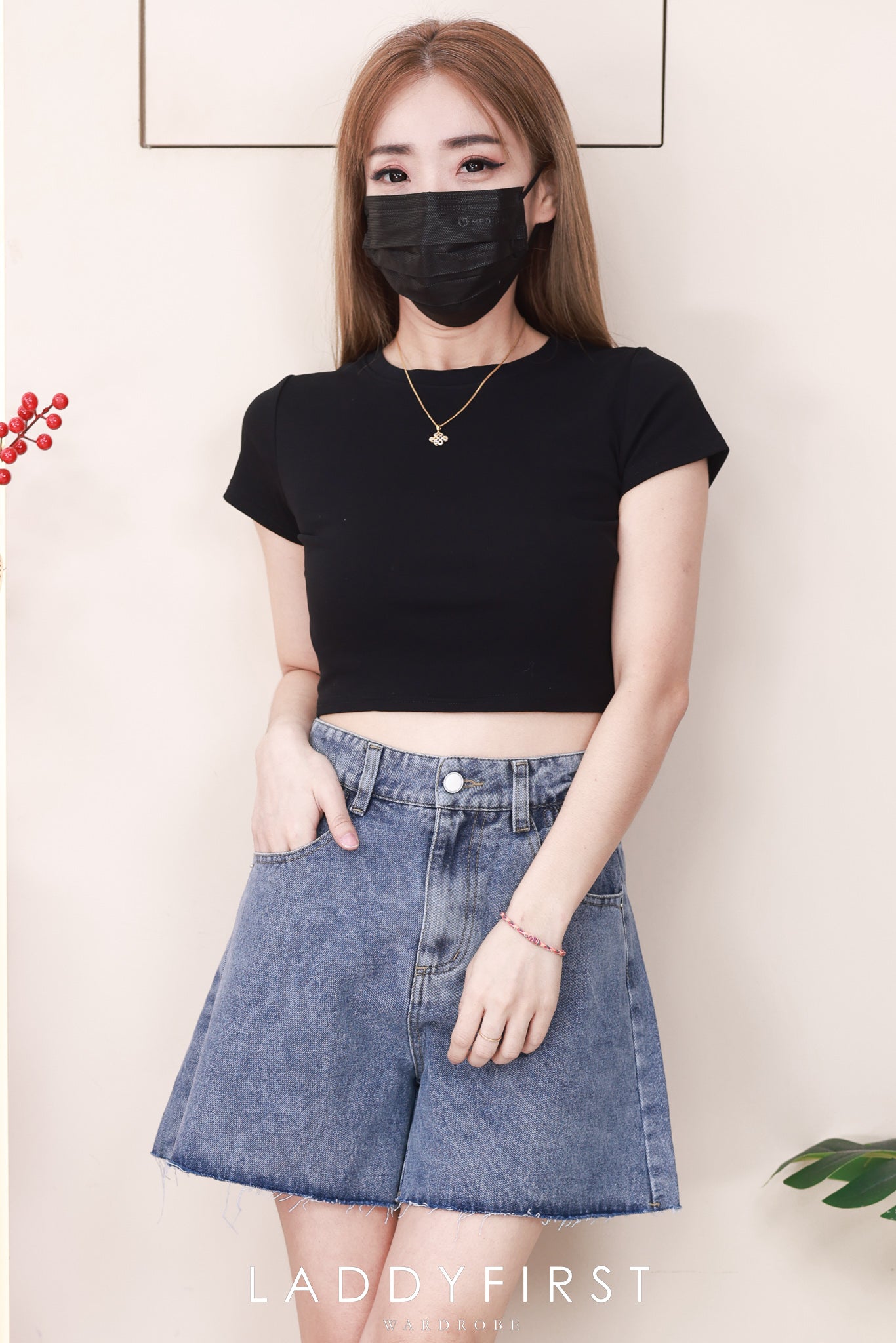 【S121573】高品质简约日常休闲百搭牛仔短裤，有口袋 ❤️❤️