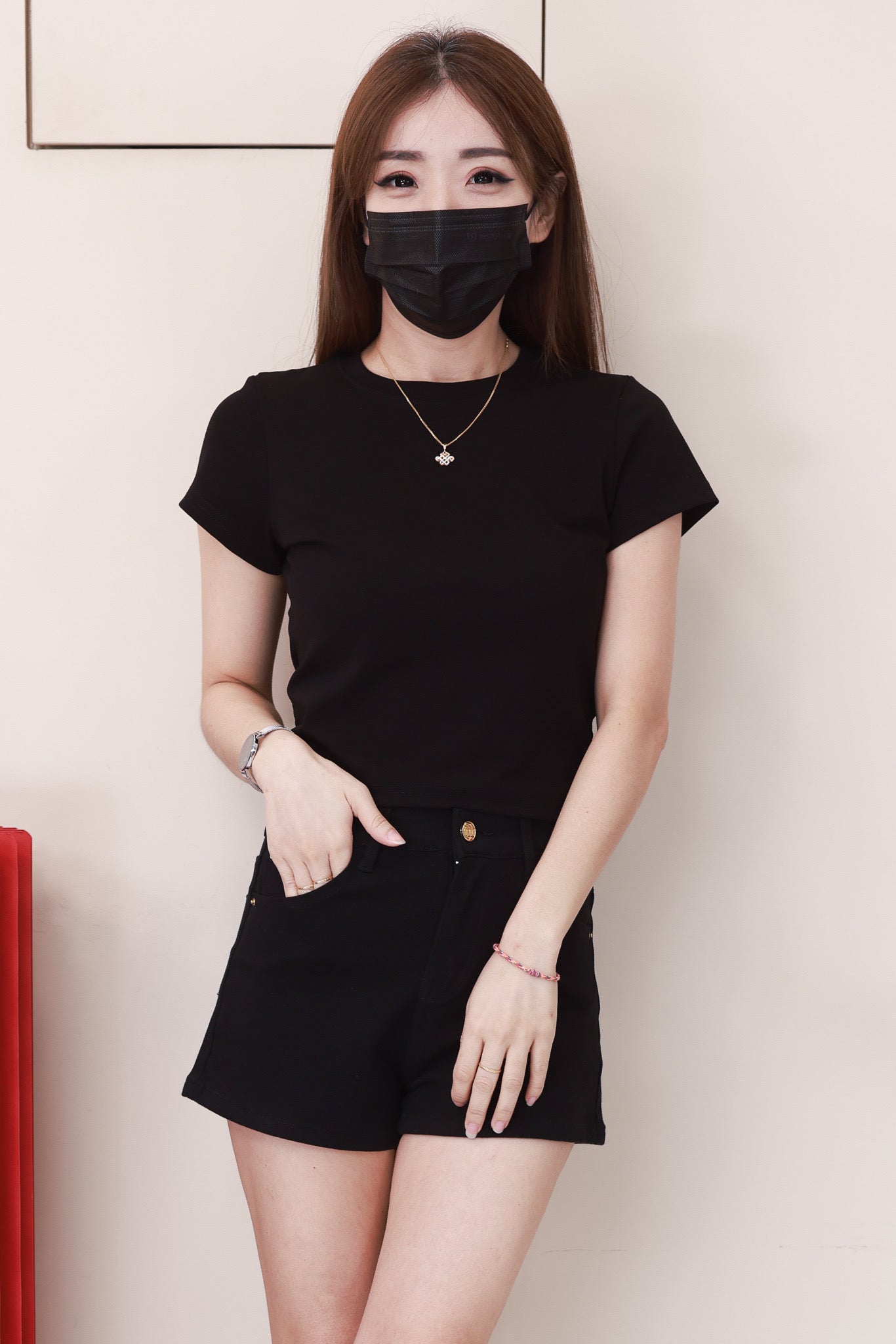 【S4622】✨现货✨ 高品质高腰显瘦牛仔短裤 , 有口袋 ❤️ 【C-R3-C1】
