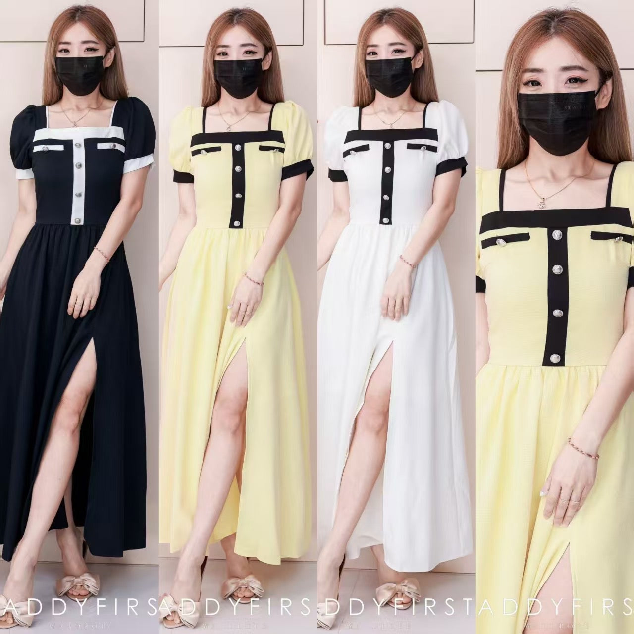 【D110909】高品质优雅气质小香风连身长裙 ❤❤ 【D-R2-C4】