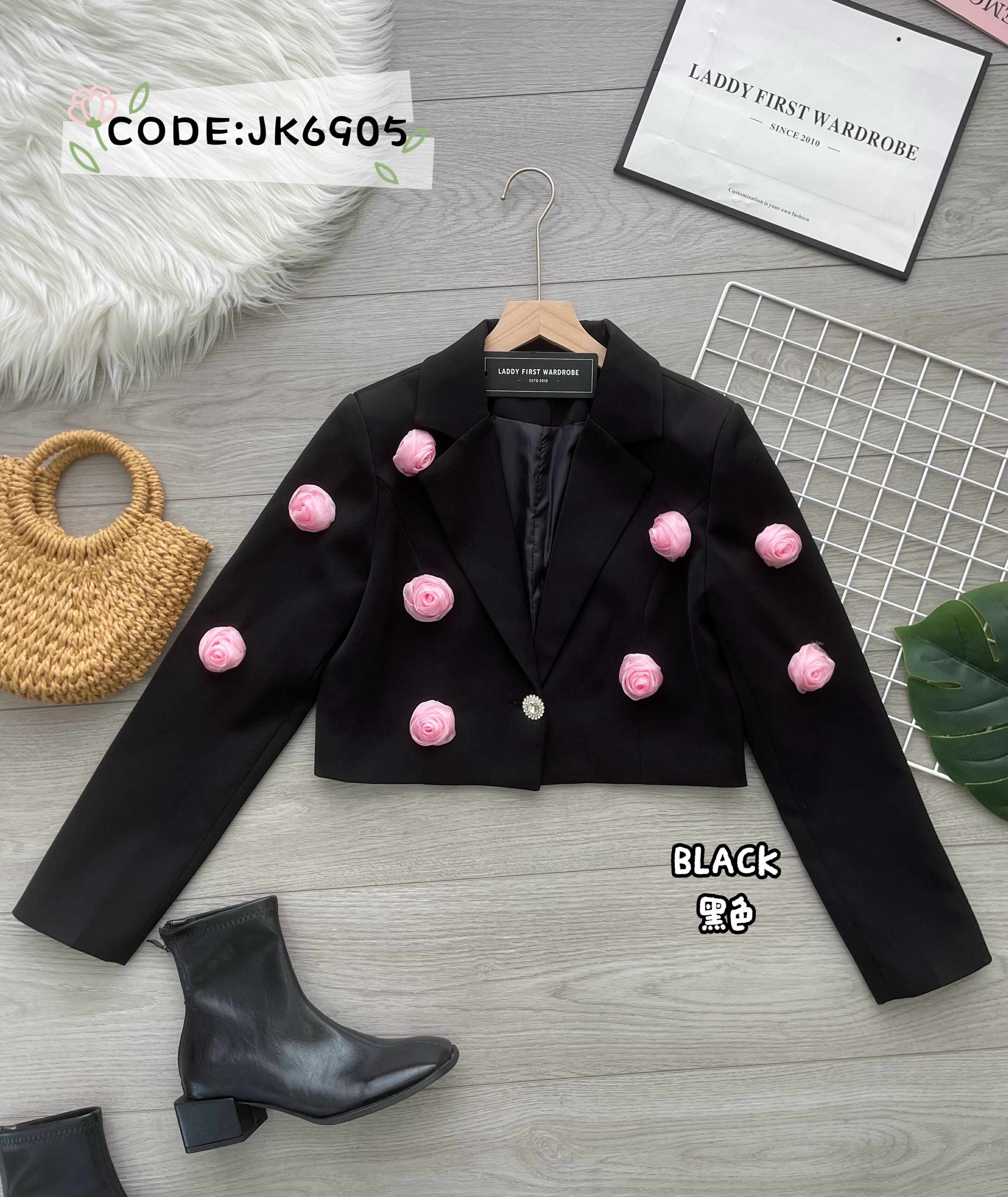 【JK6805】高品质富贵人气拼接粉色玫瑰花瓣西装长袖外套 ❤❤