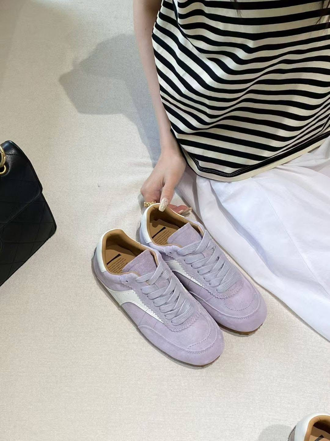 【R830-10】🔅精选预售款🔅 高质量韩系街头风软底复古真皮休闲阿甘鞋子 ❤️