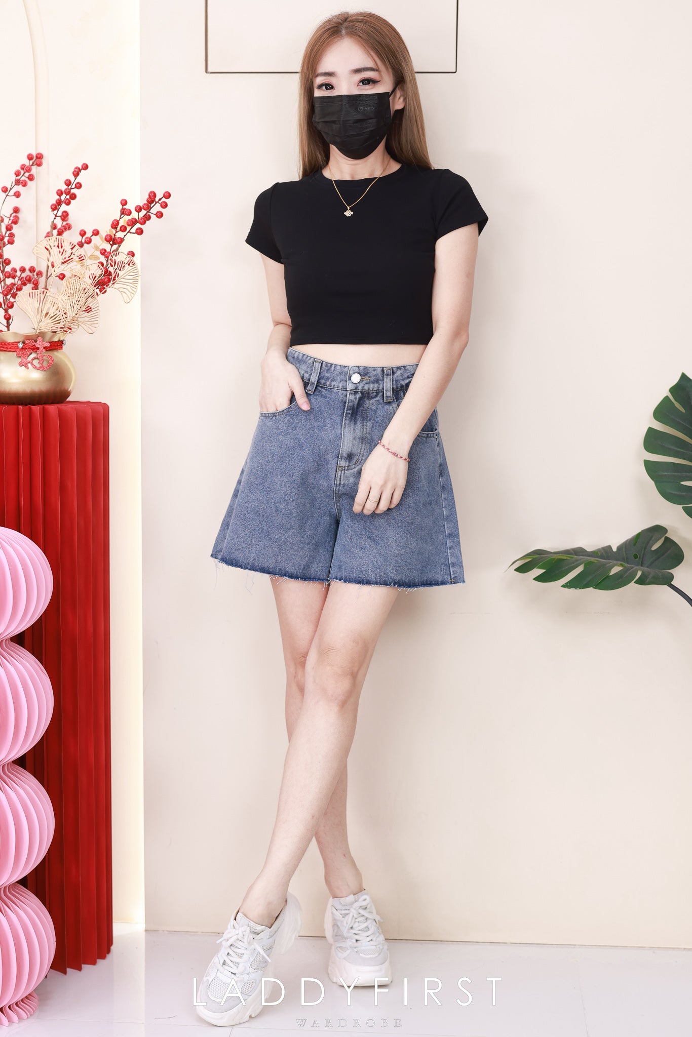 【S121573】高品质简约日常休闲百搭牛仔短裤，有口袋 ❤️❤️