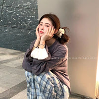 【DG7036】✨现货✨ 明星同款大号丝填充护发睡眠发圈 ❤️