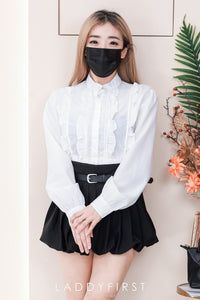 【S121554】高品质减龄百褶花苞灯笼百搭高腰裙子，内层有里布短裤 ❤️❤️ 【A-R1-C1】