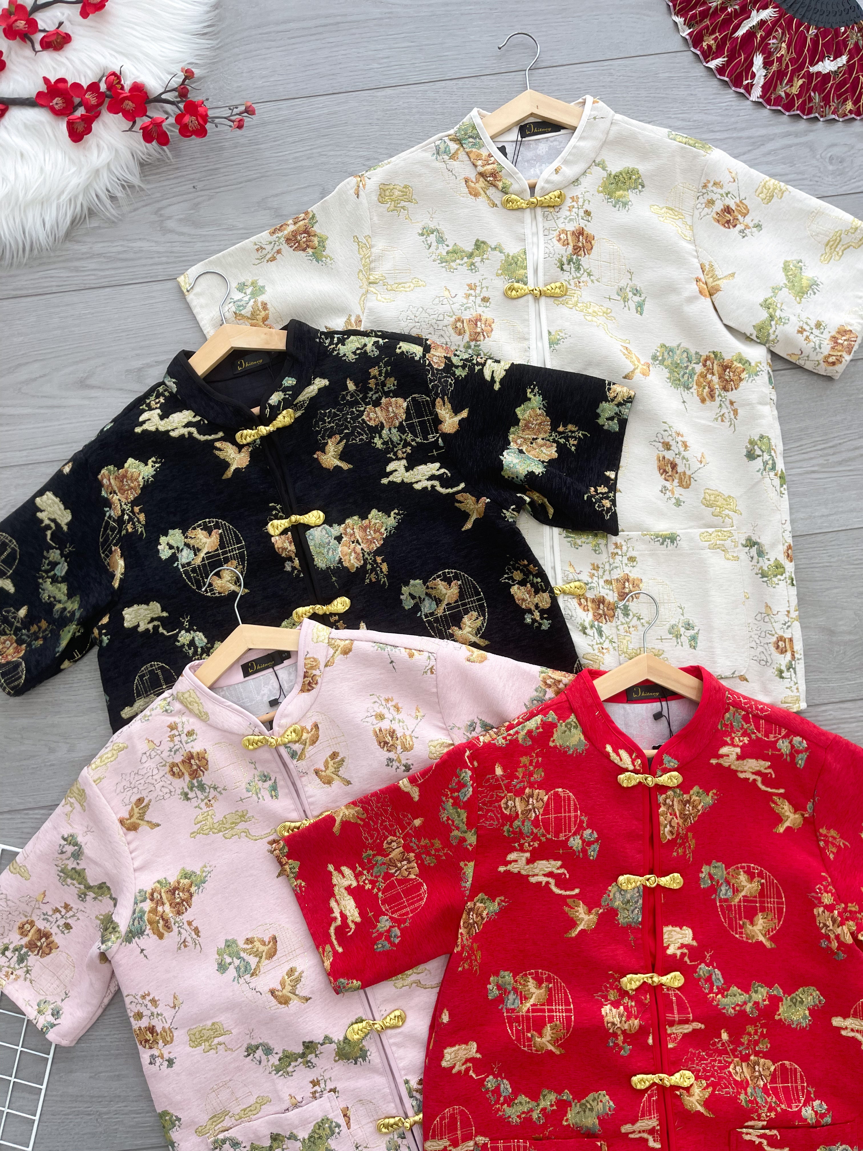 【T23208】高品质【亲子装//男装】高贵贵气新中式提花唐装上衣，有口袋 ❤❤
