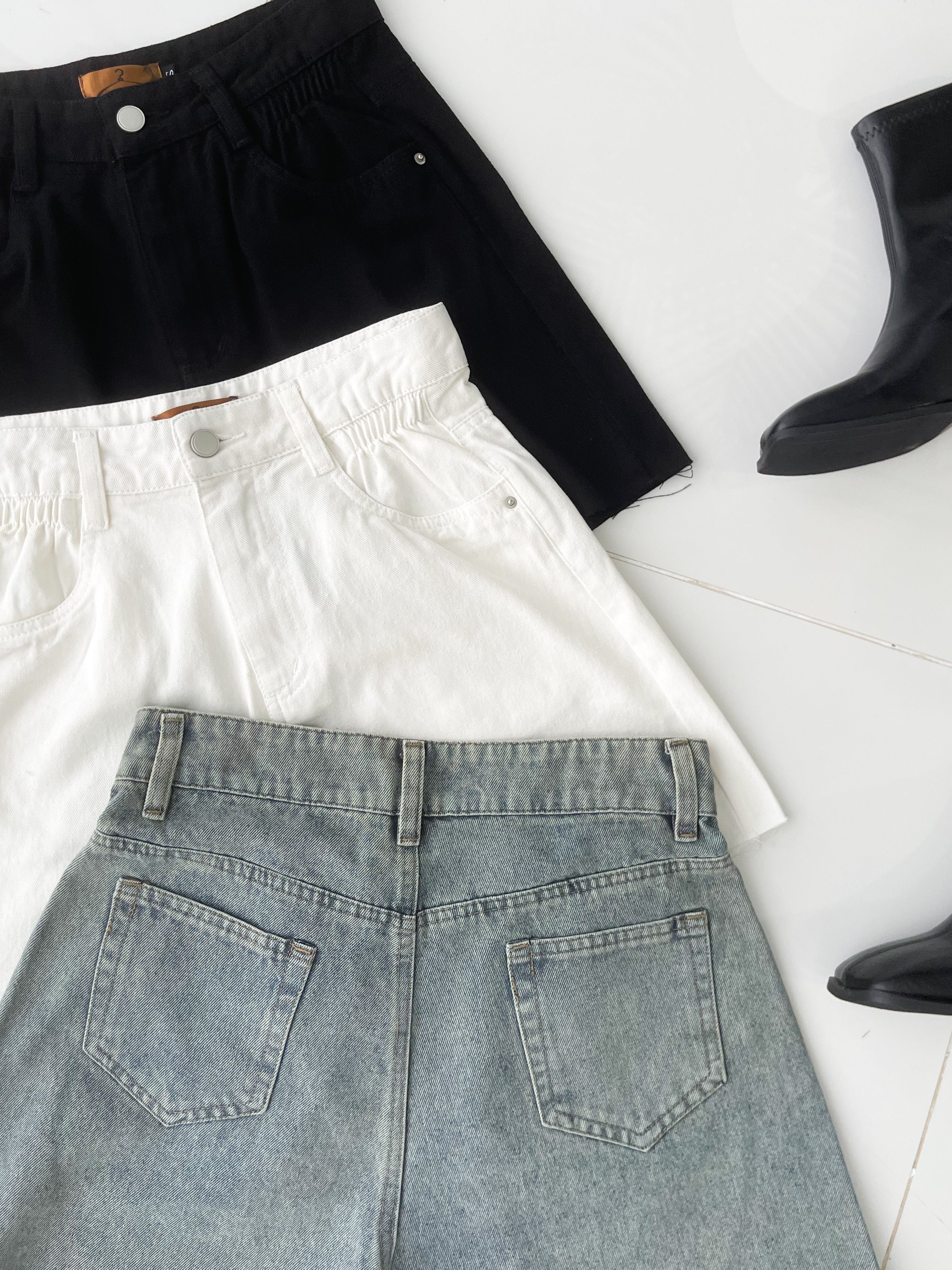 【S121573】高品质简约日常休闲百搭牛仔短裤，有口袋 ❤️❤️