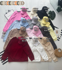 【O80223】高品质三件套男女同款厚实卫衣棉Oversized 潮流时尚长袖上衣 ❤️❤️ 上衣👕➕帽子🧢➕袜子🧦