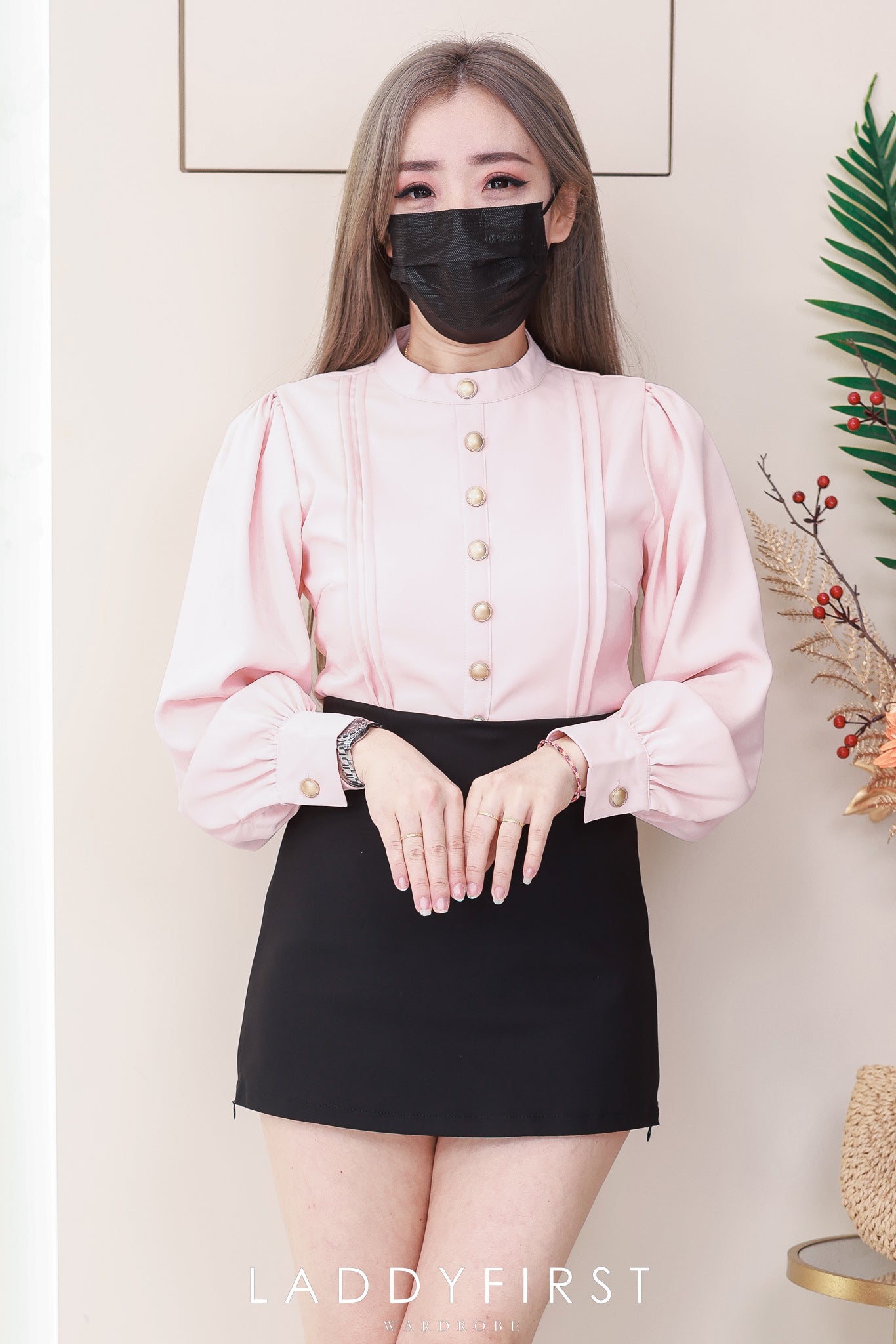 【S5911 / 16511】高品质设计侧边拉链可开叉西装高腰百搭裤裙 #前裙后裙有口袋 ❤️❤️