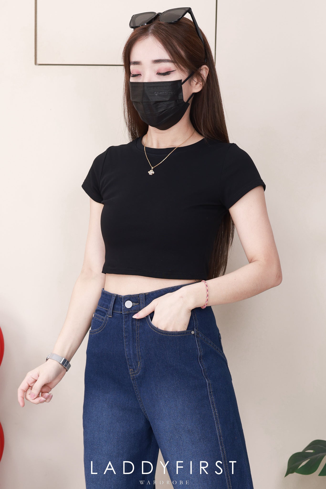 【L574163】高品质COTTON JEANS气质直筒阔脚牛仔百搭长裤，有口袋 ❤️❤️ 【A-R1-C1】