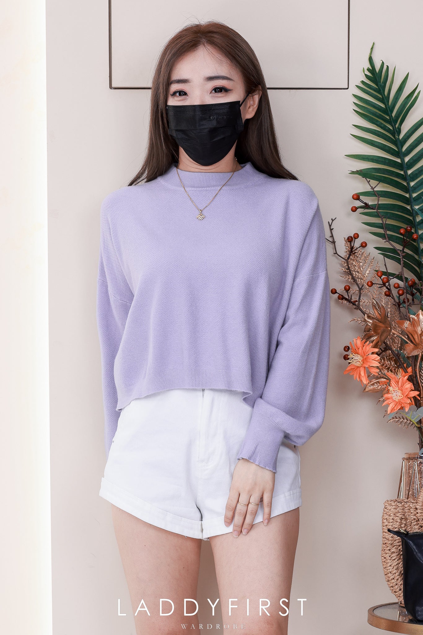 【T82368】高品质韩系款式短版微高领长袖百搭上衣 ❤❤
