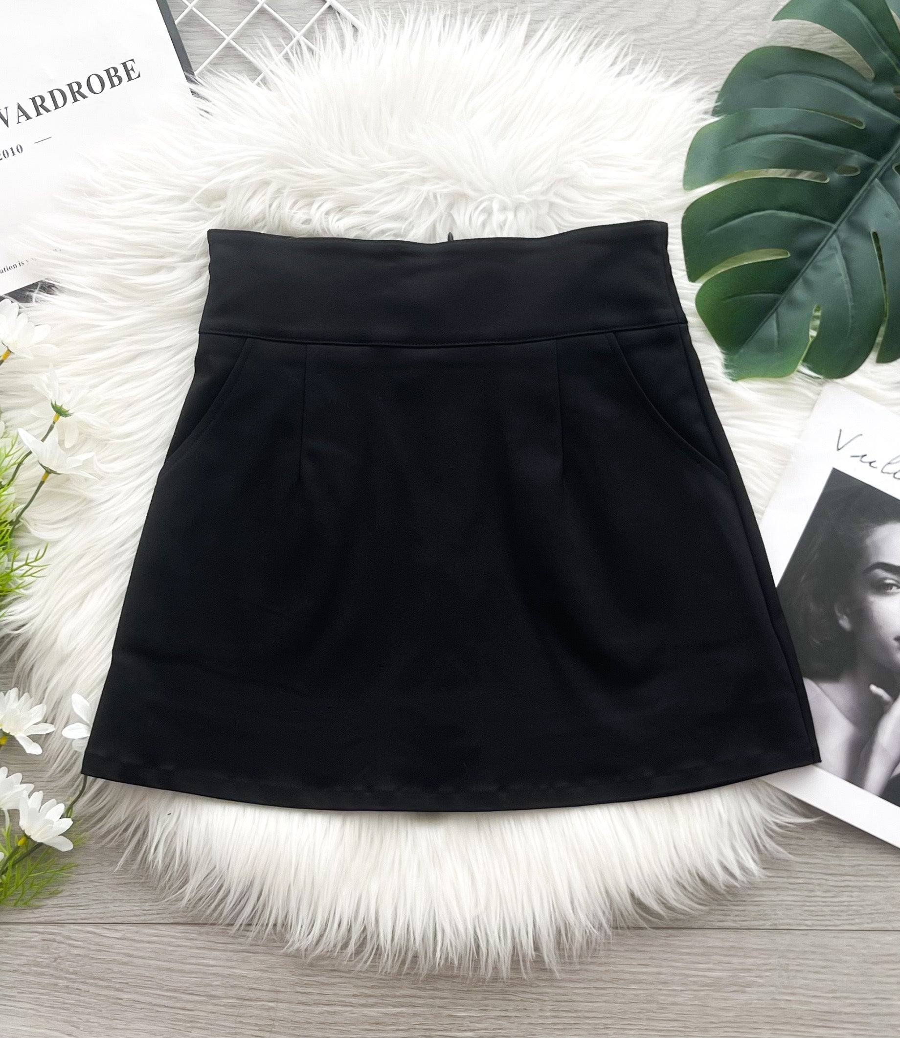 【S4887】独家爆款高品质修腰显瘦A字西装高腰百搭裙子，前后裙子内有里布裤子 ❤️❤️