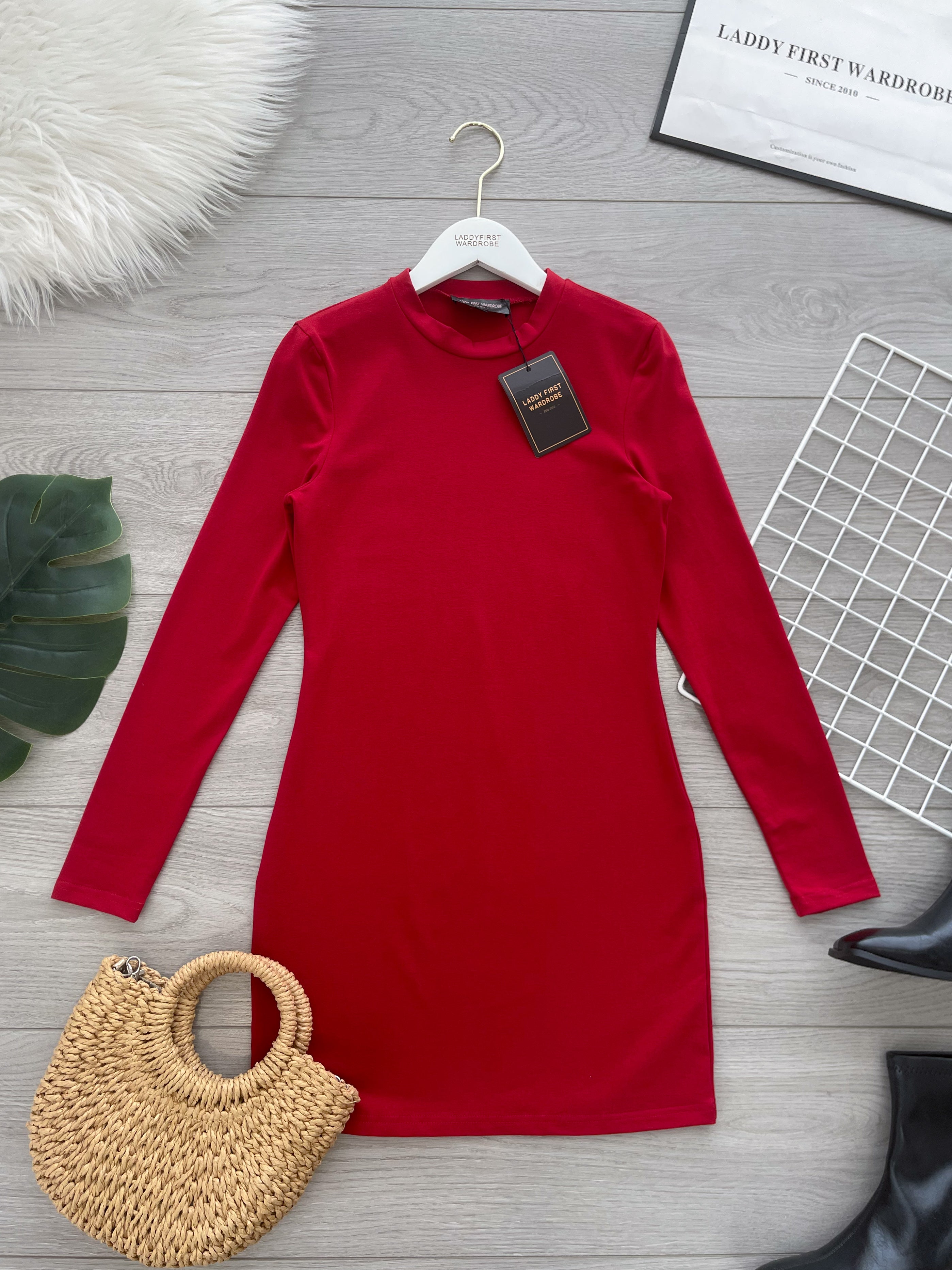 【D3541】独家爆款高品质强推修腰显瘦纯棉弹力慵懒时尚百搭长袖连身裙子 ❤️❤️