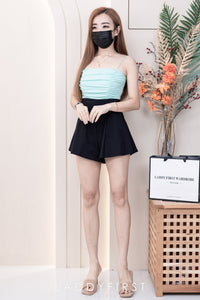 【S3380】【LFW独家小圆饼】高品质阔腿蓬蓬百褶显腰西装高腰百搭短裤，内层包臀防走光里布短裤 ❤️❤️【A-R3-C3】