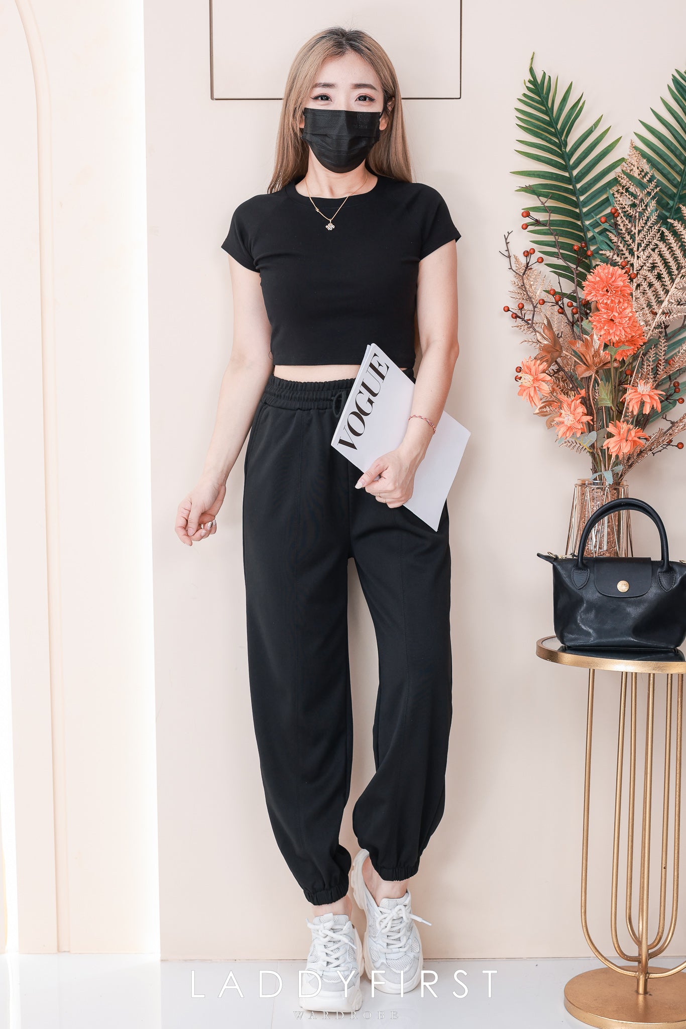 【L8817】高品质卫衣棉质松紧腰弹力休闲百搭运动长裤，有口袋 ❤❤ 【A-R1-C1】