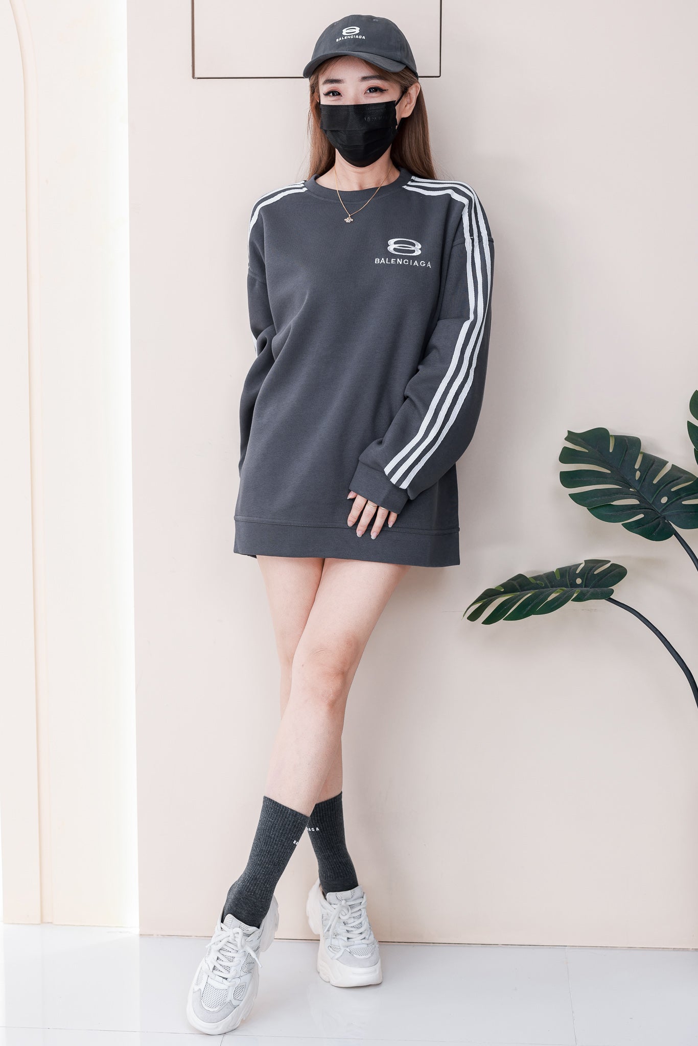 【O80112】高品质三件套男女同款厚实卫衣棉Oversized 潮流时尚长袖上衣 ❤️❤️ 上衣👕➕帽子🧢➕袜子🧦*
