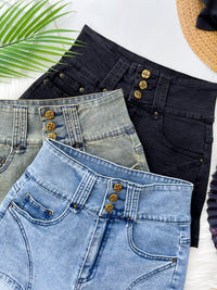 【S121501】高品质超高腰COTTON JEANS牛仔日常百搭短裤，有口袋 ❤️❤️ 【A-R1-C6】