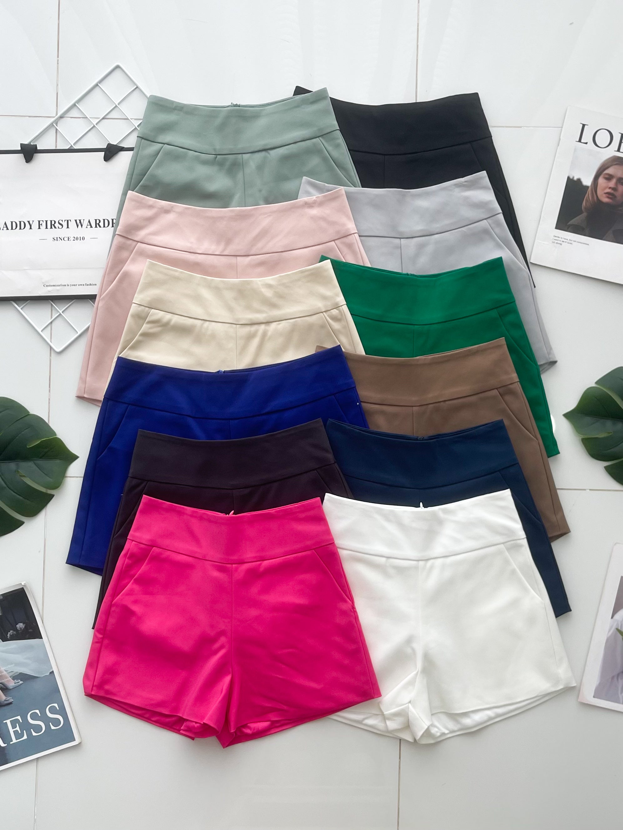 【S1445】独家爆款【万能妈妈】【有里布款📌】西装中高腰休闲百搭万能短裤，有口袋 #内有里布 ✔️ ❤️❤️【D-R2-C3】