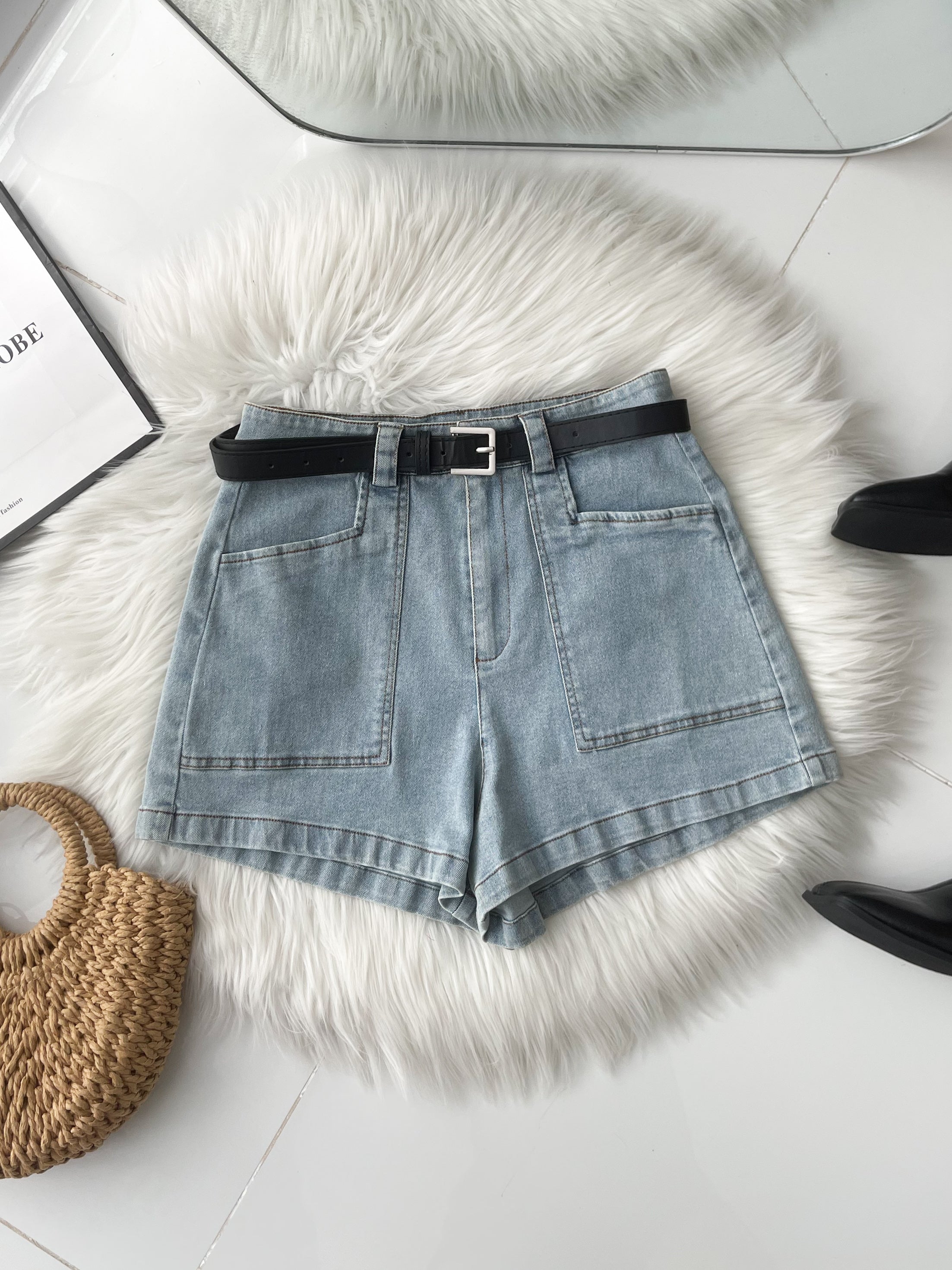 【S4964 / 19690】高品质COTTON JEANS简约日常休闲百搭牛仔长裤，有口袋 配送皮革腰带 ❤️❤️