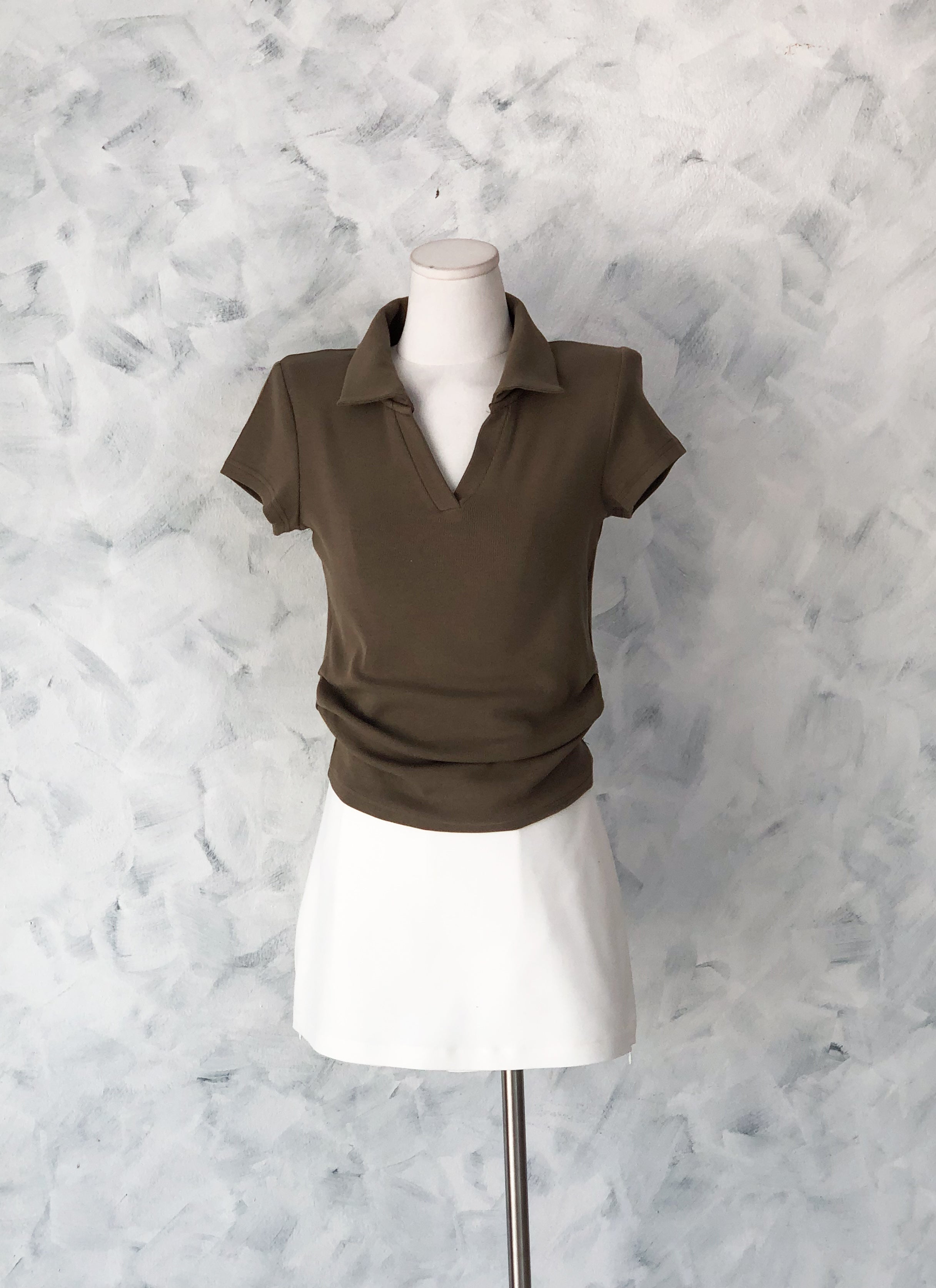 【T82414】高品质清凉舒服螺纹弹力百搭上衣 ❤❤