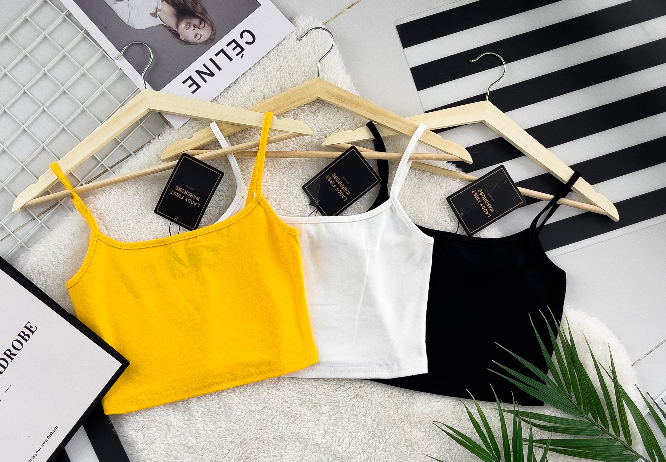 【T3395】独家爆款方领无袖肩带纯棉弹力内搭上衣 ❤❤ 【B-R2-C1】