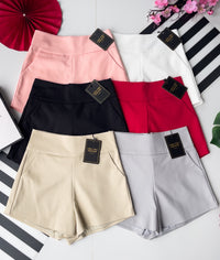 【S6644】【网站福利款✨】独家爆款【万能妹妹】高品质万能西装高腰休闲简约百搭短裤，后中隐形拉链，有口袋，内层加里布 #百搭必备 🔥🔥 【D-R1-C1】