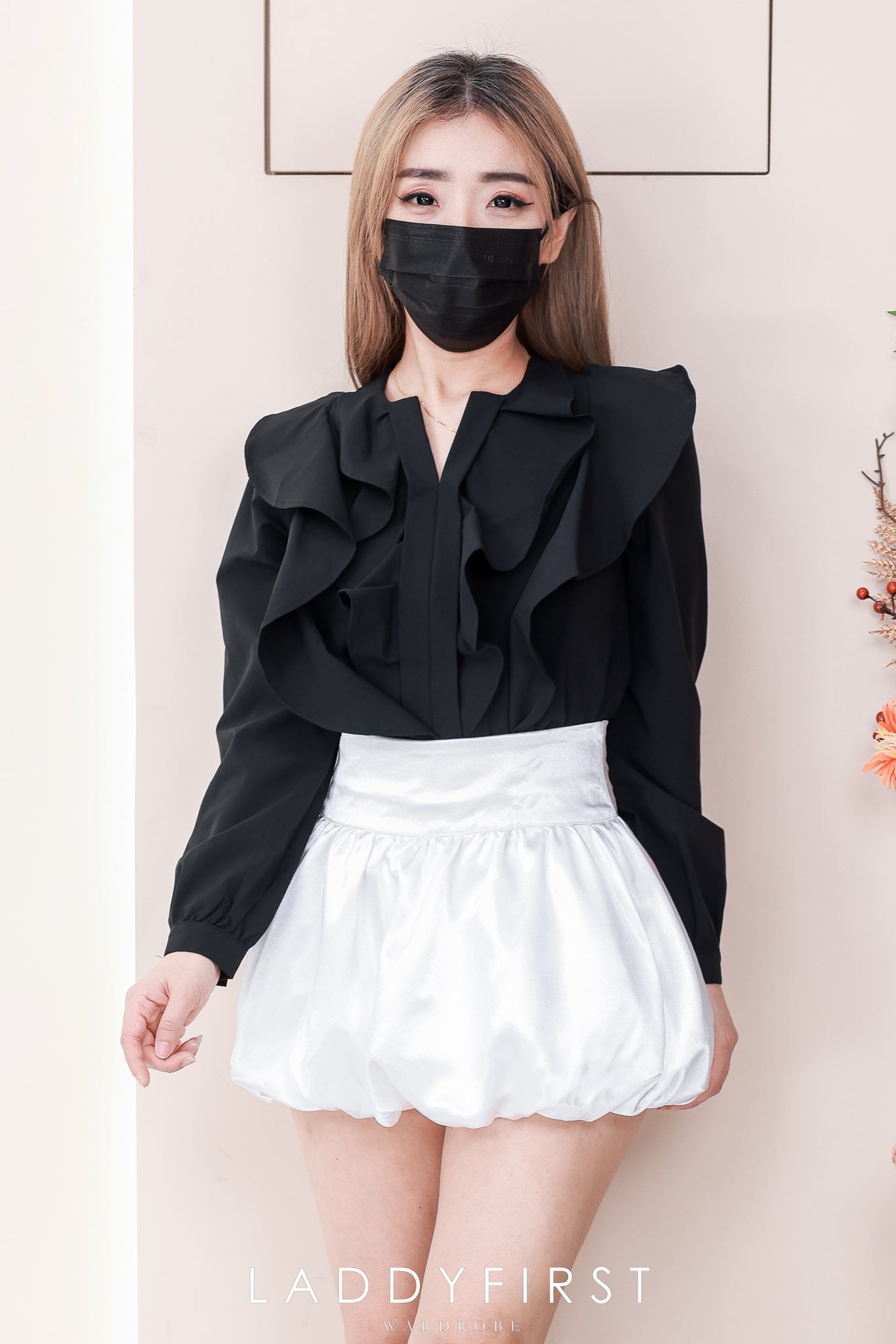 【S5928 / 65120】高品质减龄温柔甜美缎面花苞百搭裙子，内层有里布短裤 ❤️❤️